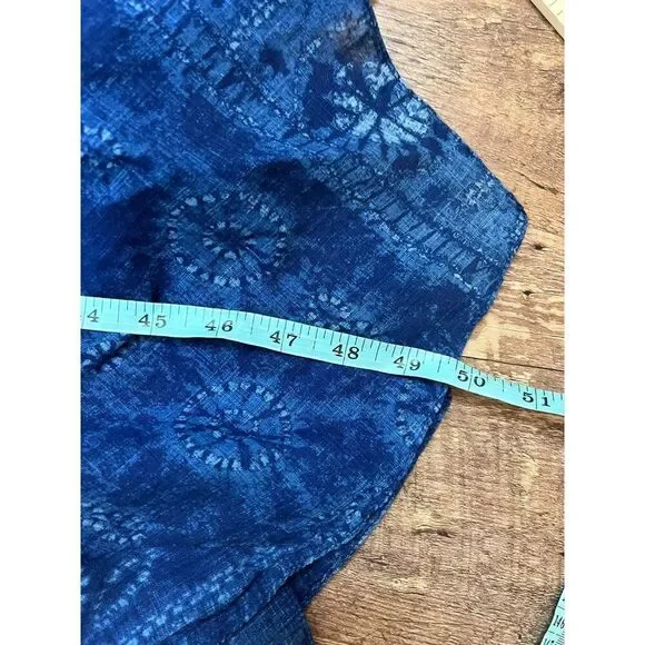 Polo Ralph Lauren Asymmetrical Sleeveless Blue Patchwork Dress Lined Women's 12 - Picture 13 of 14